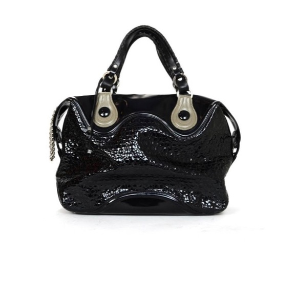 Pauric Sweeney Black Patent Large Handle Bag - Picture 5 of 7